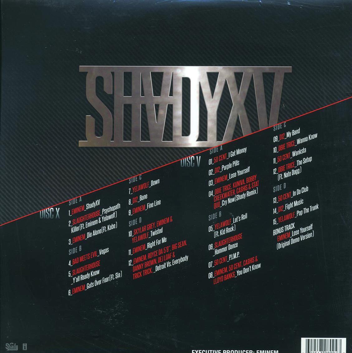Eminem, 50 Cent, Slaughterhouse, D12, Etc. - ShadyXV (+bonus track) (4xLP)