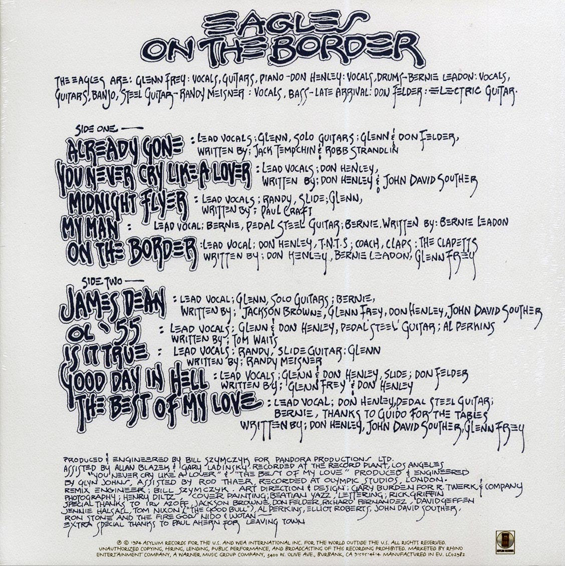Eagles - On The Border (180g)