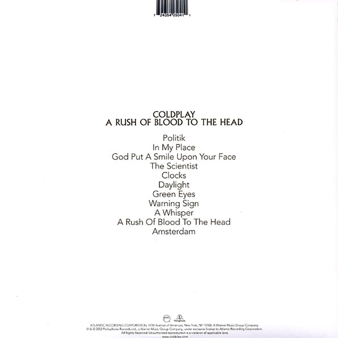 Coldplay - A Rush Of Blood To The Head