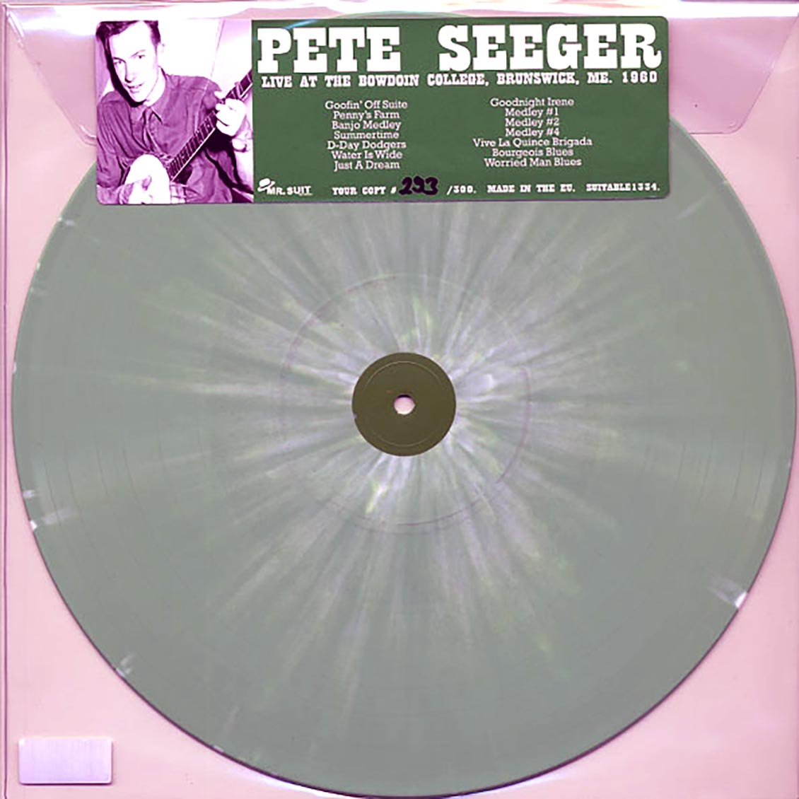 Pete Seeger - Live At The Bowdoin College, Brunswisk, Maine 1960 (ltd. 300 copies made) (colored vinyl)