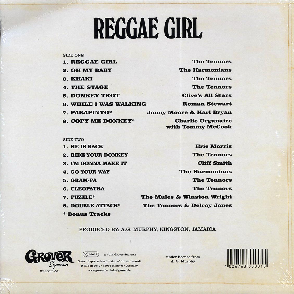 Tennors, Clive's All Stars, The Harmonians, Etc. - Reggae Girl (180g) (incl. CD)