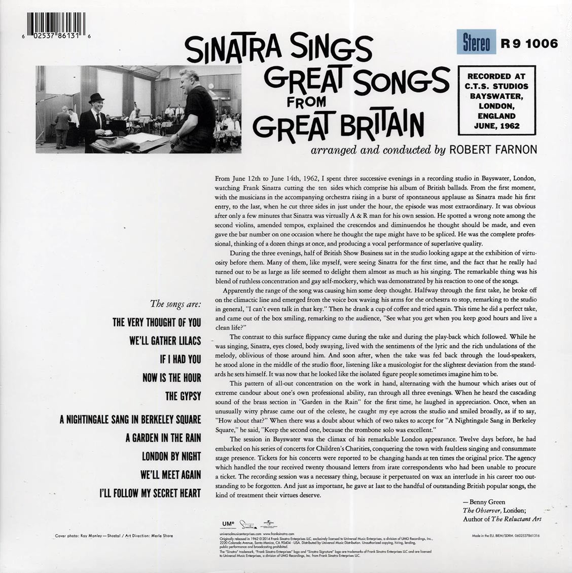 Frank Sinatra - Sinatra Sings Great Songs From Great Britain (180g)