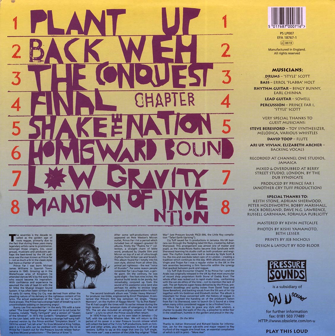 Prince Far I - Cry Tuff Dub Encounter Chapter 3 (FIRST PRESS)