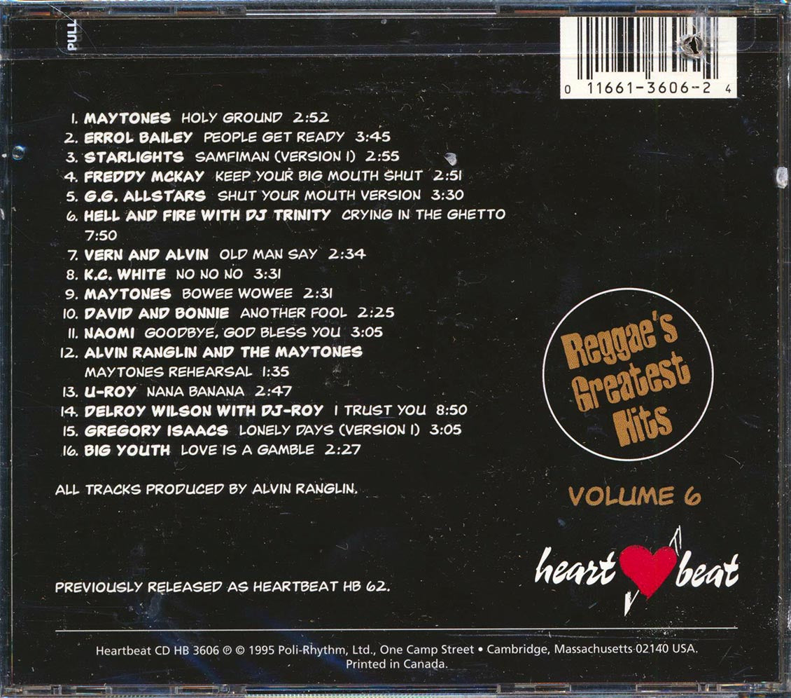 Maytones, KC White, Freddie McKay, Delroy Wilson, U Roy, Etc. - Reggae's Greatest Hits 6