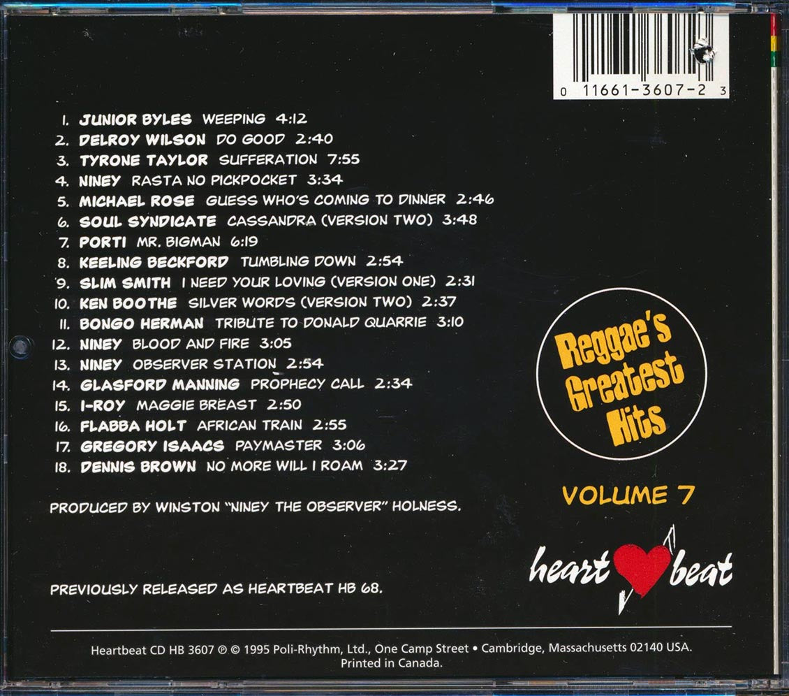 Jr. Byles, Flabba Holt, Bongo Herman, Gregory Isaacs, Etc. - Reggae's Greatest Hits 7 (marked/ltd stock)