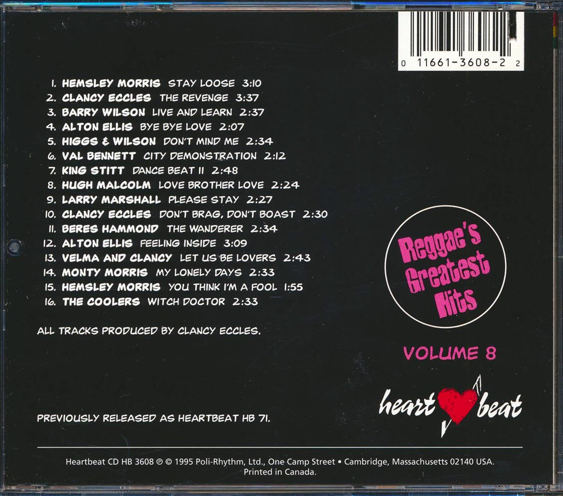King Stitt, Alton Ellis, Val Bennett, Monty Morris, Etc. - Reggae's Greatest Hits 8 (marked/ltd stock)