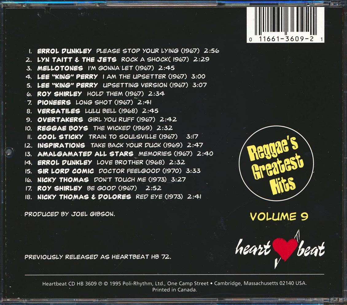 Lynn Taitt, The Pioneers, Lee Perry, Errol Dunkley, Etc. - Reggae's Greatest Hits 9 (marked/ltd stock)