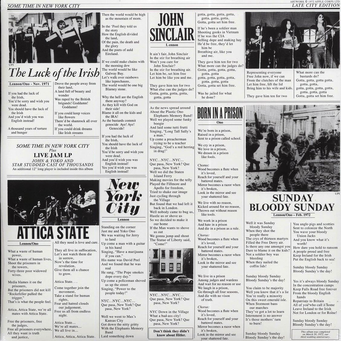 John Lennon, Yoko Ono, Plastic Ono Band, Elephant's Memory - Some Time In New York City (2xLP) (180g)