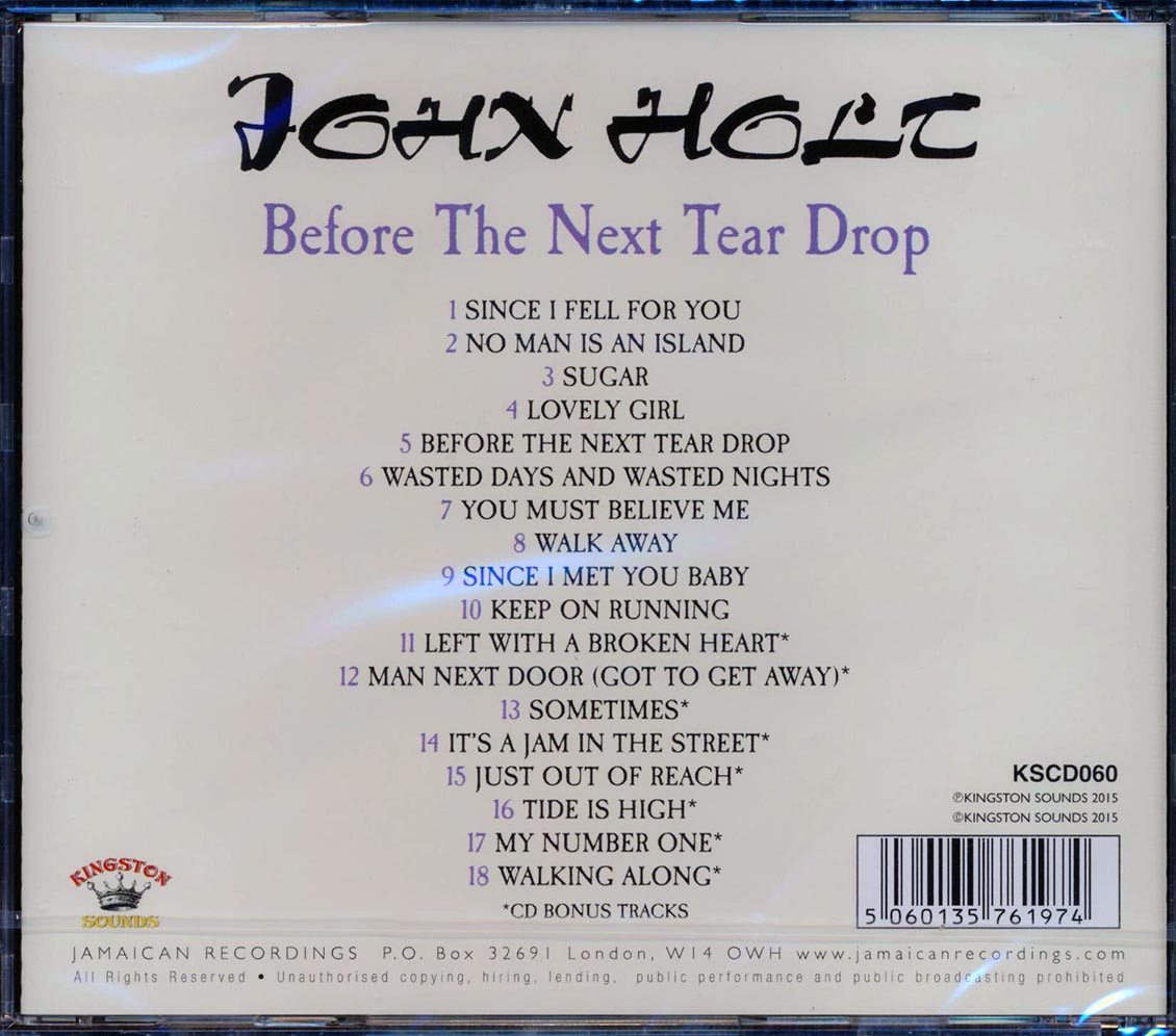 John Holt - Before The Next Teardrop Falls