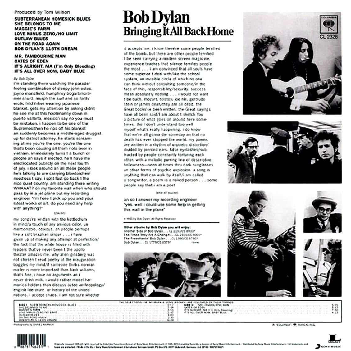 Bob Dylan - Bringing It All Back Home (180g)