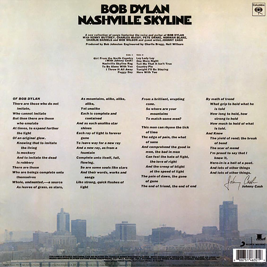 Bob Dylan - Nashville Skyline (180g)
