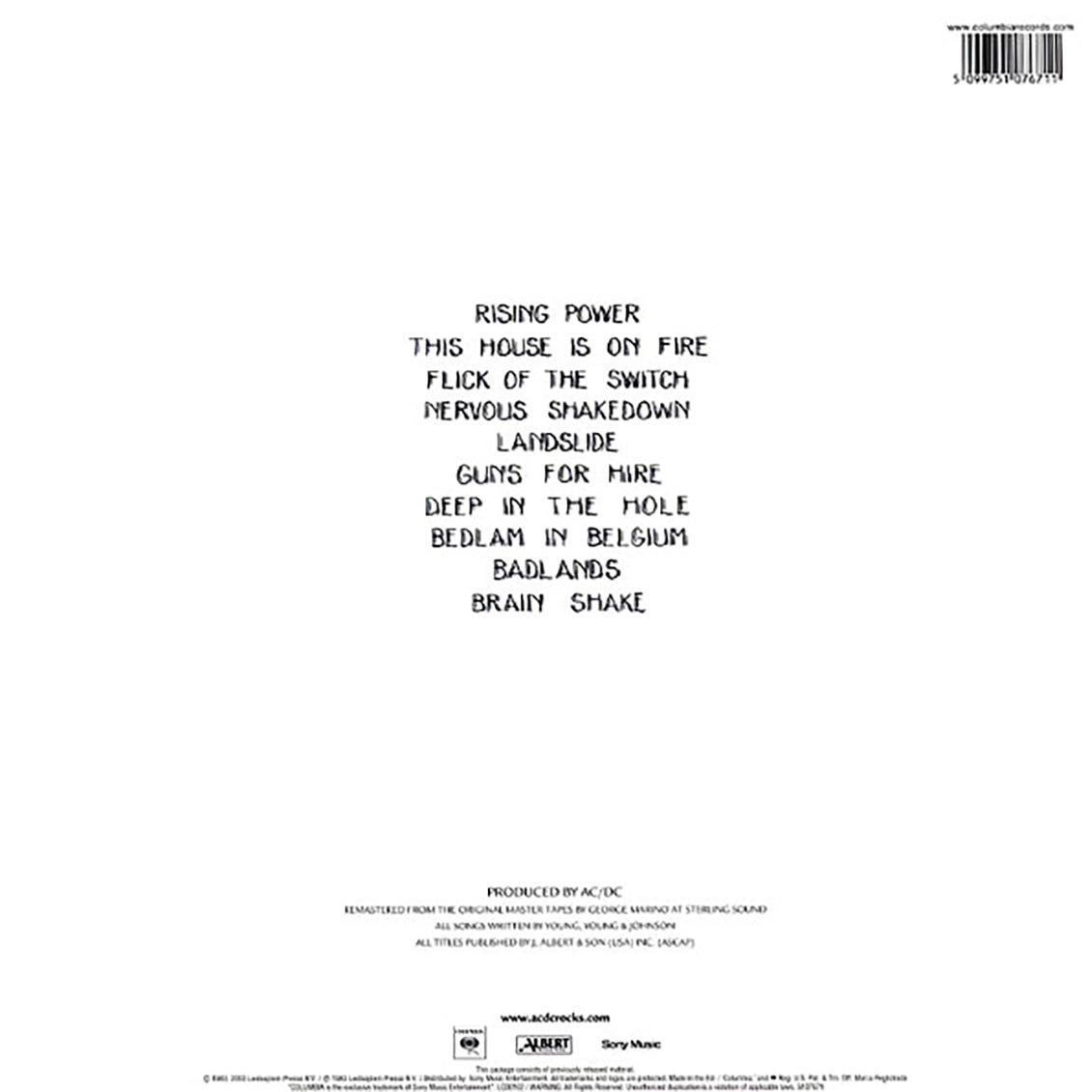 AC/DC - Flick Of The Switch (180g)