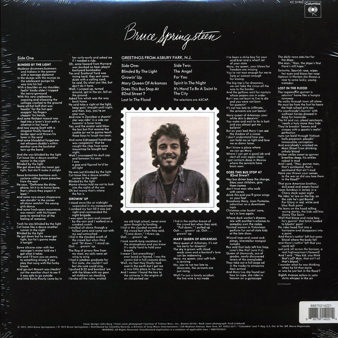 Bruce Springsteen - Greetings From Asbury Park, N.J. (incl. mp3) (180g) (audiophile)