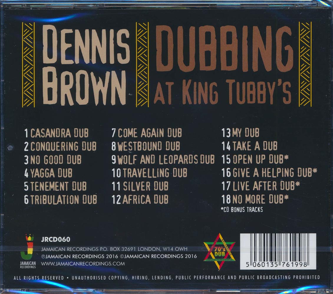 King Tubby - Dennis Brown Dubbing At King Tubby's