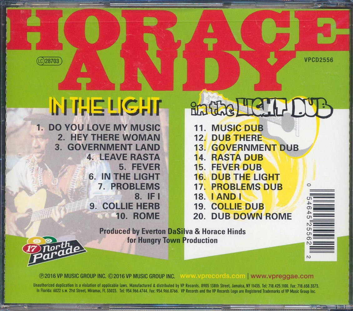 Horace Andy - In The Light + In The Light Dub (20 tracks)