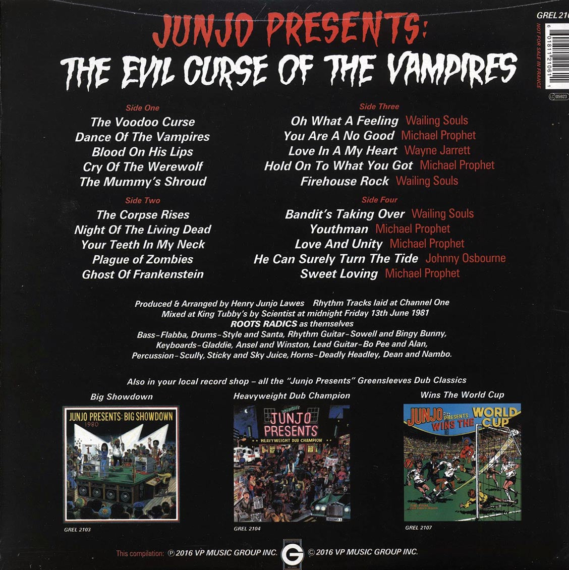 Scientist - Junjo Presents The Evil Curse Of The Vampires + Bonus Vocals Album (2xLP)