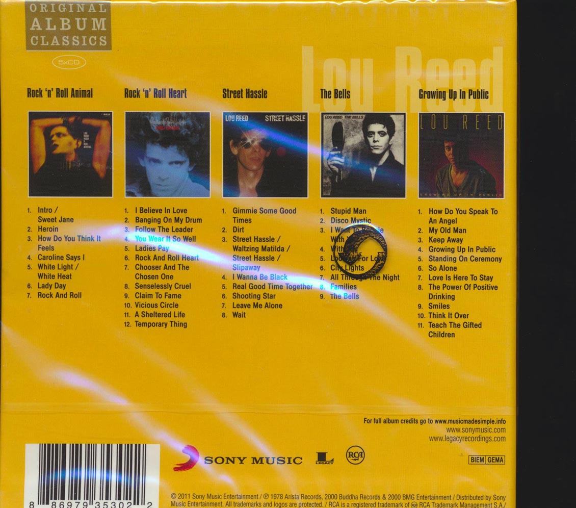 Lou Reed - Original Album Classics (5xCD)