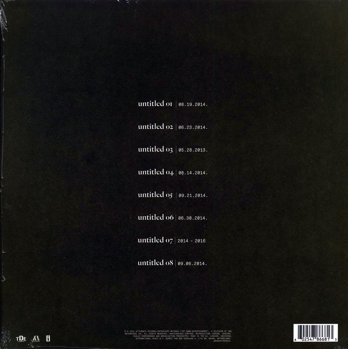 Kendrick Lamar - Untitled Unmastered (180g)