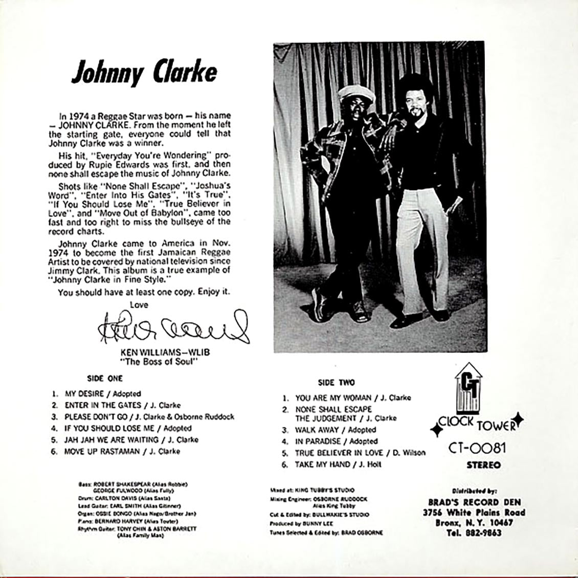 Johnny Clarke - Sings In Fine Style