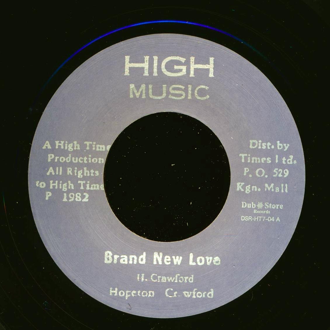 Hopeton Crawford - Brand New Love  /  High Times Players - Brand New Dub (Japan) (Japan press)