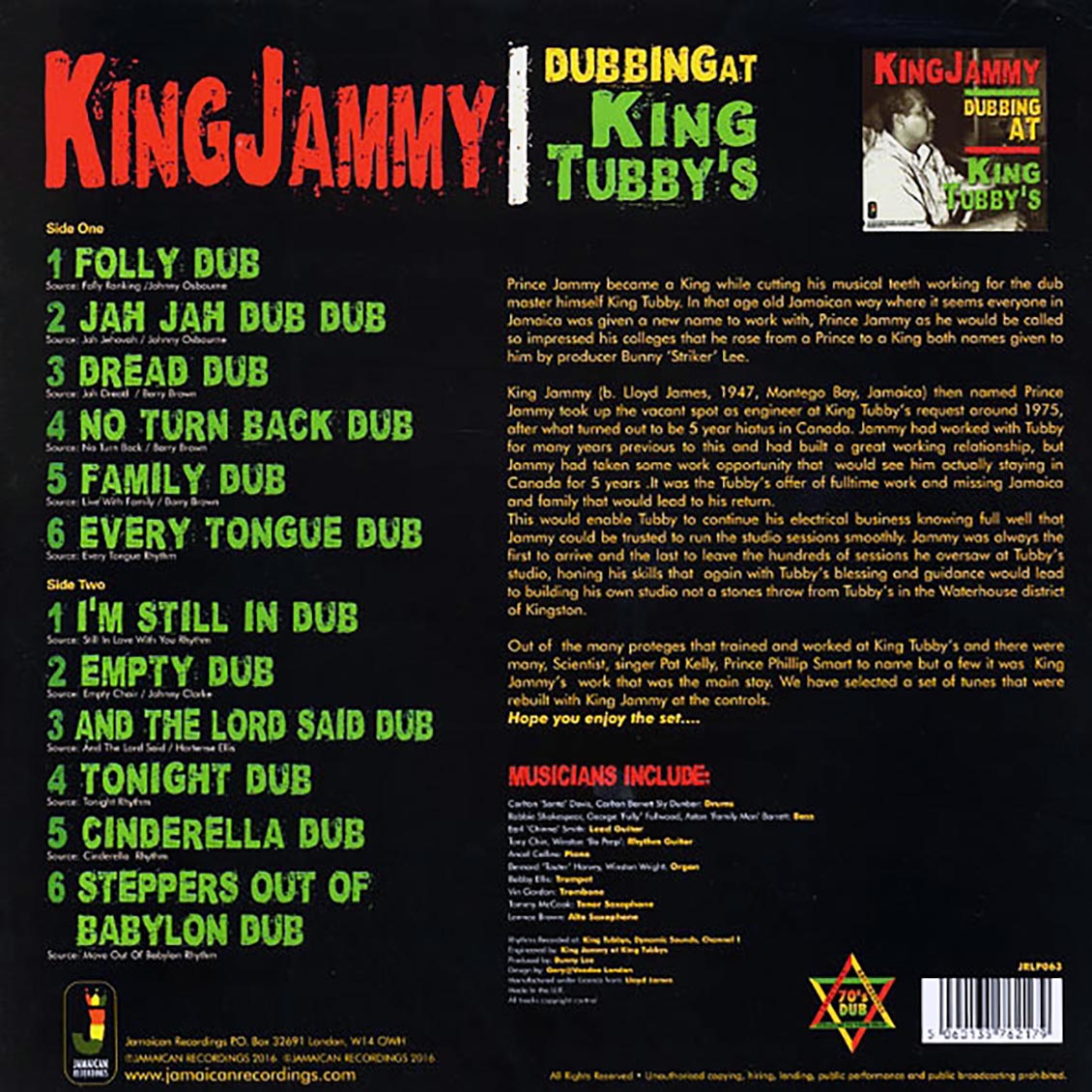 King Jammy - Dubbing At King Tubby's (180g)