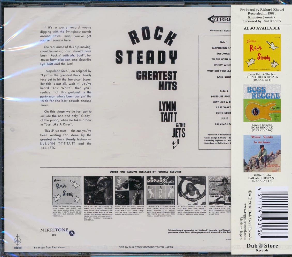 Lynn Taitt & The Jets - Rock Steady: Greatest Hits (Japan)