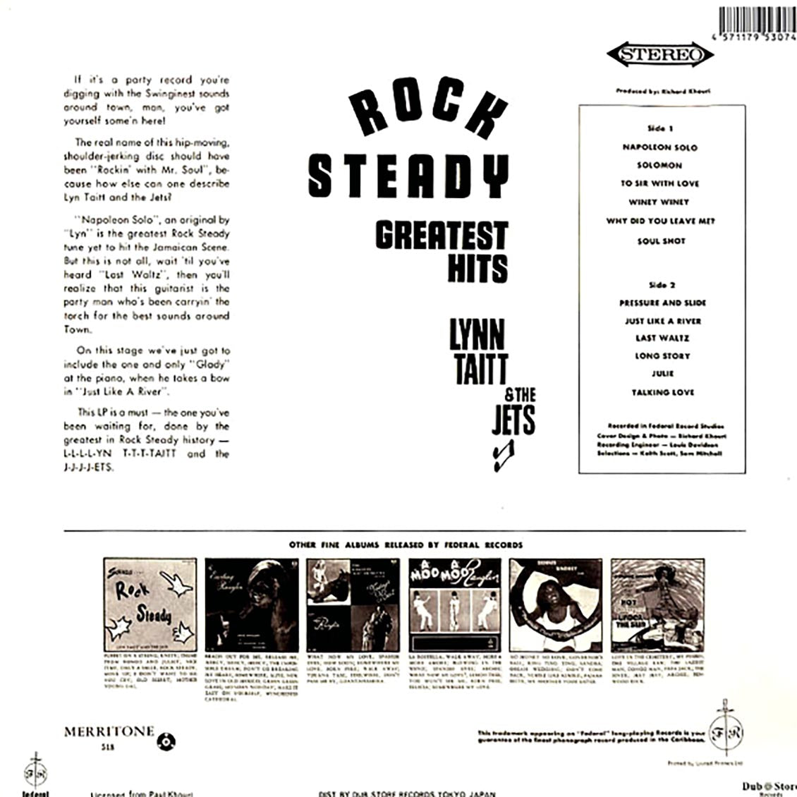 Lynn Taitt & The Jets - Rock Steady: Greatest Hits (Japan) (Japan press)