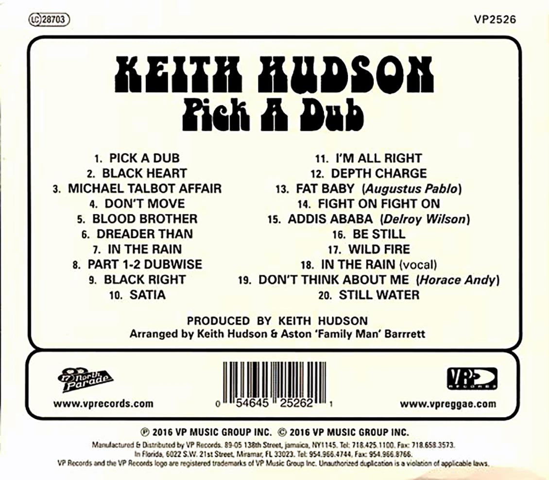 Keith Hudson - Pick A Dub (Plus Bonus Vocal Tracks)