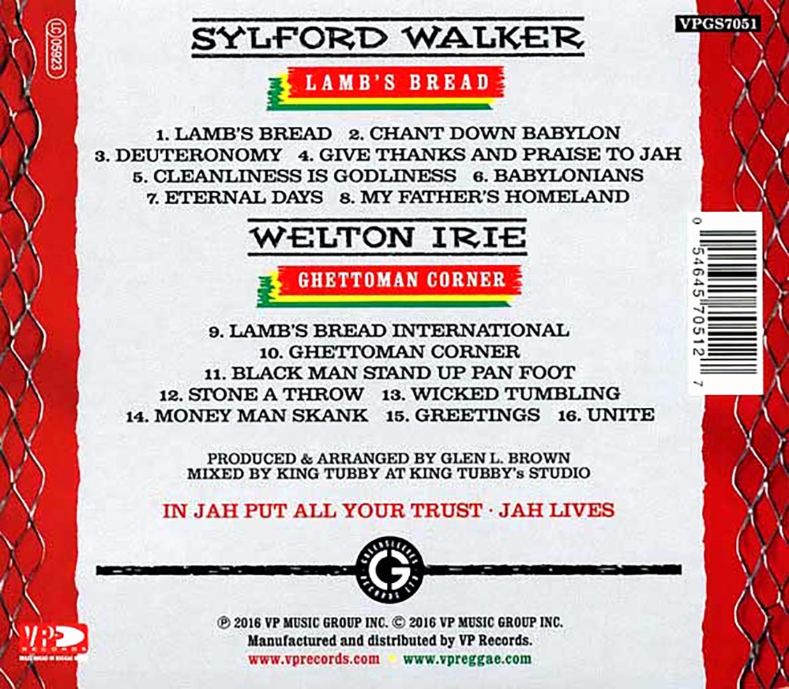 Sylford Walker, Welton Irie - Lamb's Bread + Ghettoman Corner (incl. large booklet)
