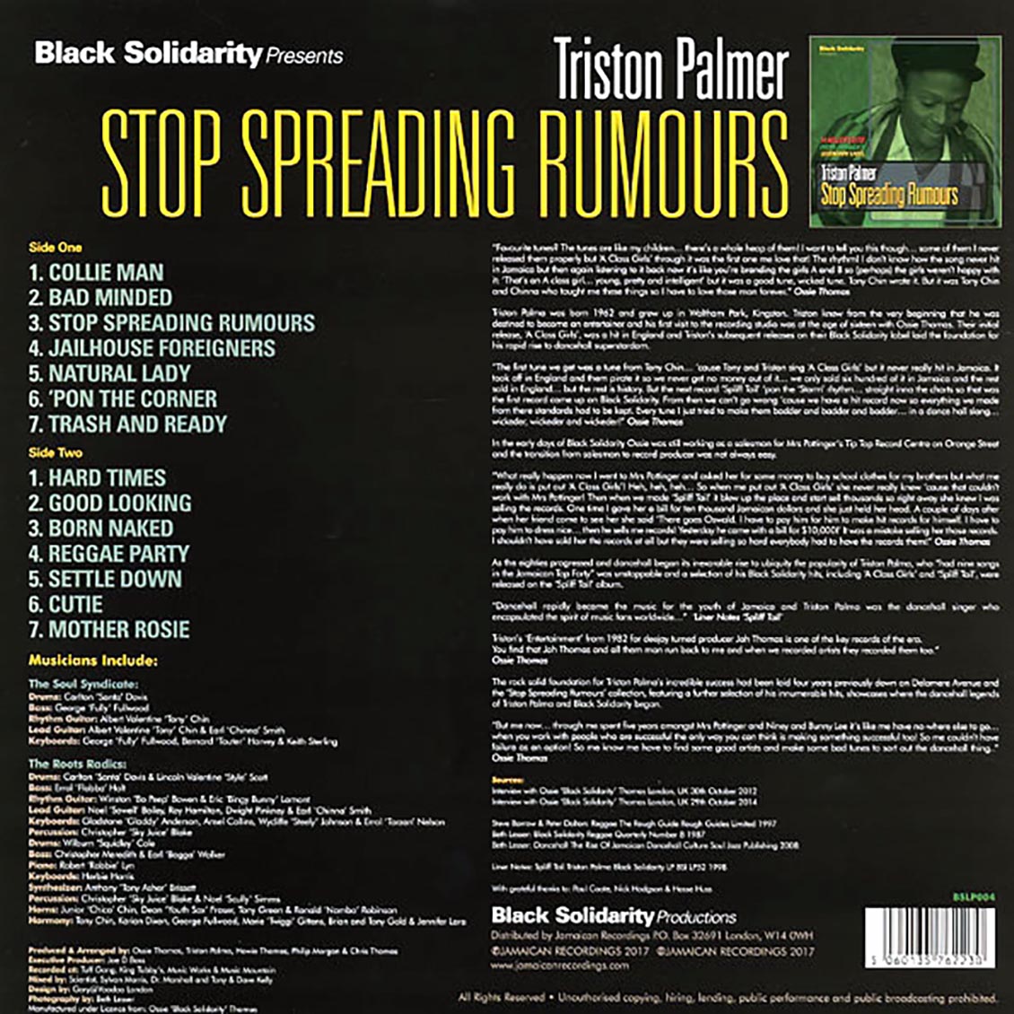Triston Palmer - Stop Spreading Rumors (180g)