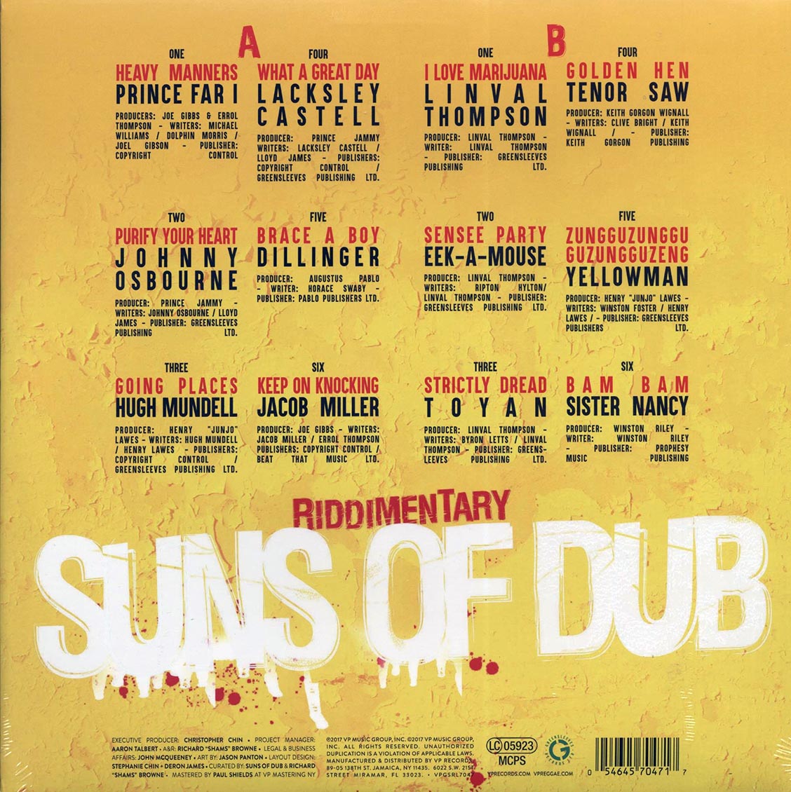 Linval Thompson, Eek A Mouse, Tenor Saw, Jacob Miller, Hugh Mundell, Etc. - Riddimentary: Suns Of Dub Selects Greensleeves