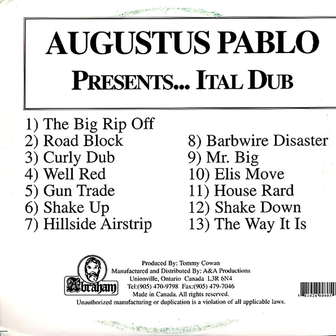 Augustus Pablo - Ital Dub