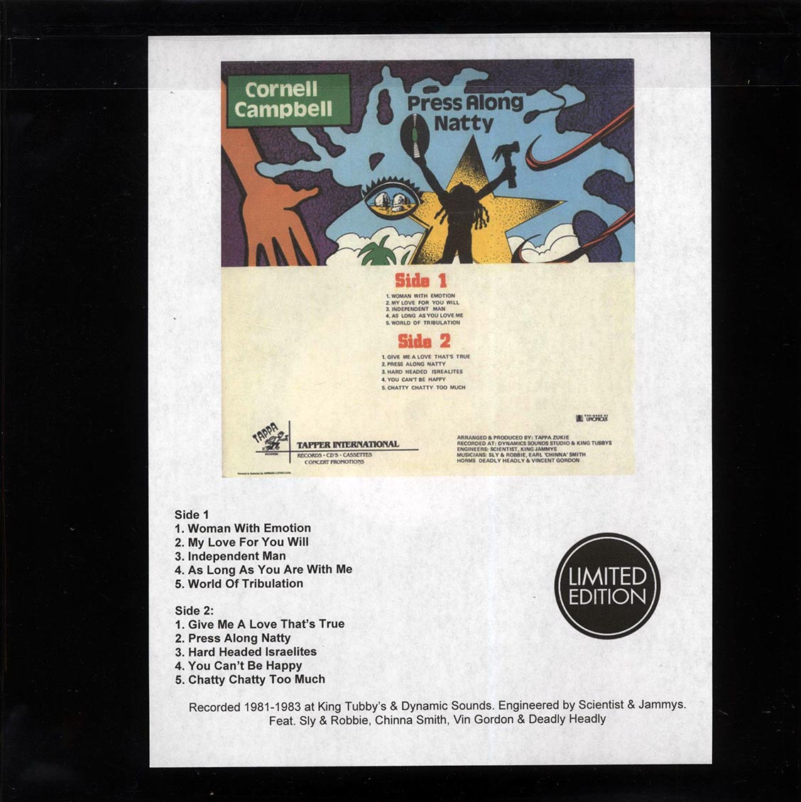 Cornell Campbell - Press Along Natty (Jamaica press) (plain jacket)