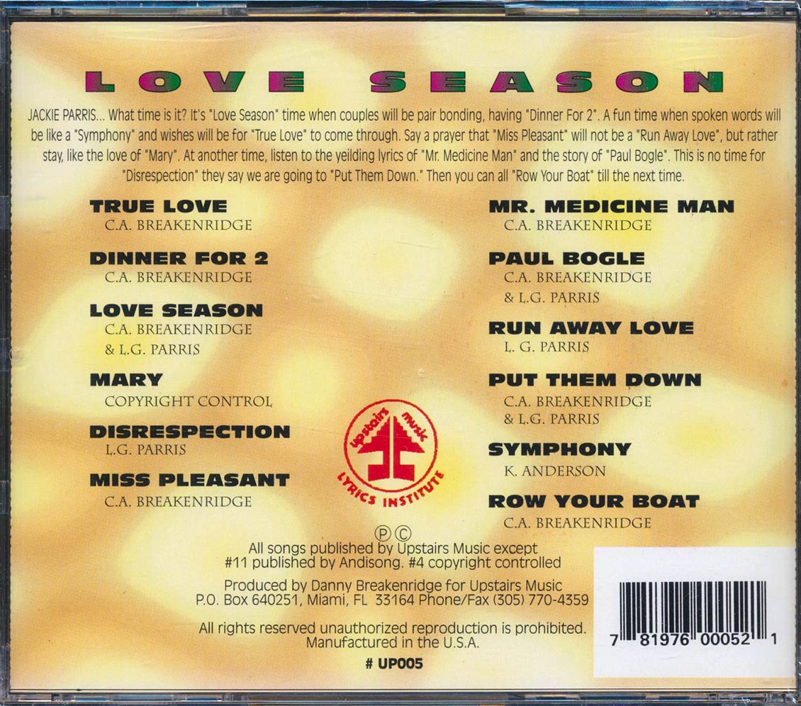Jackie Parris - Love Season
