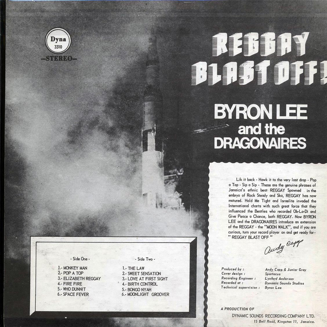 Byron Lee & The Dragonaires - Reggay Blast Off (Jamaica press) (orig. press)