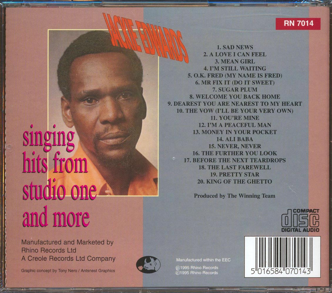 Jackie Edwards - Singing Hits From Studio One & More (20 tracks)
