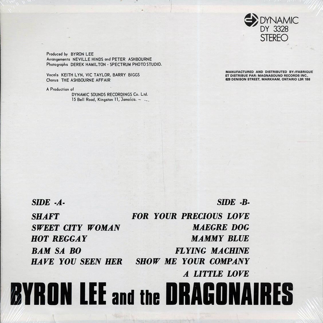 Byron Lee & The Dragonaires - Reggay Hot Cool & Easy (Jamaica press) (orig. press)