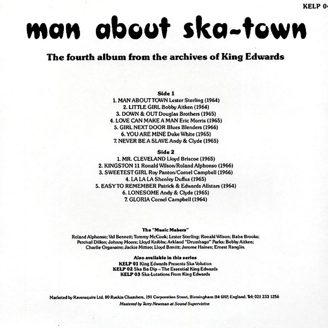 Skatalites, Lester Sterling, Bobby Aitken, Etc. - Man About Ska Town