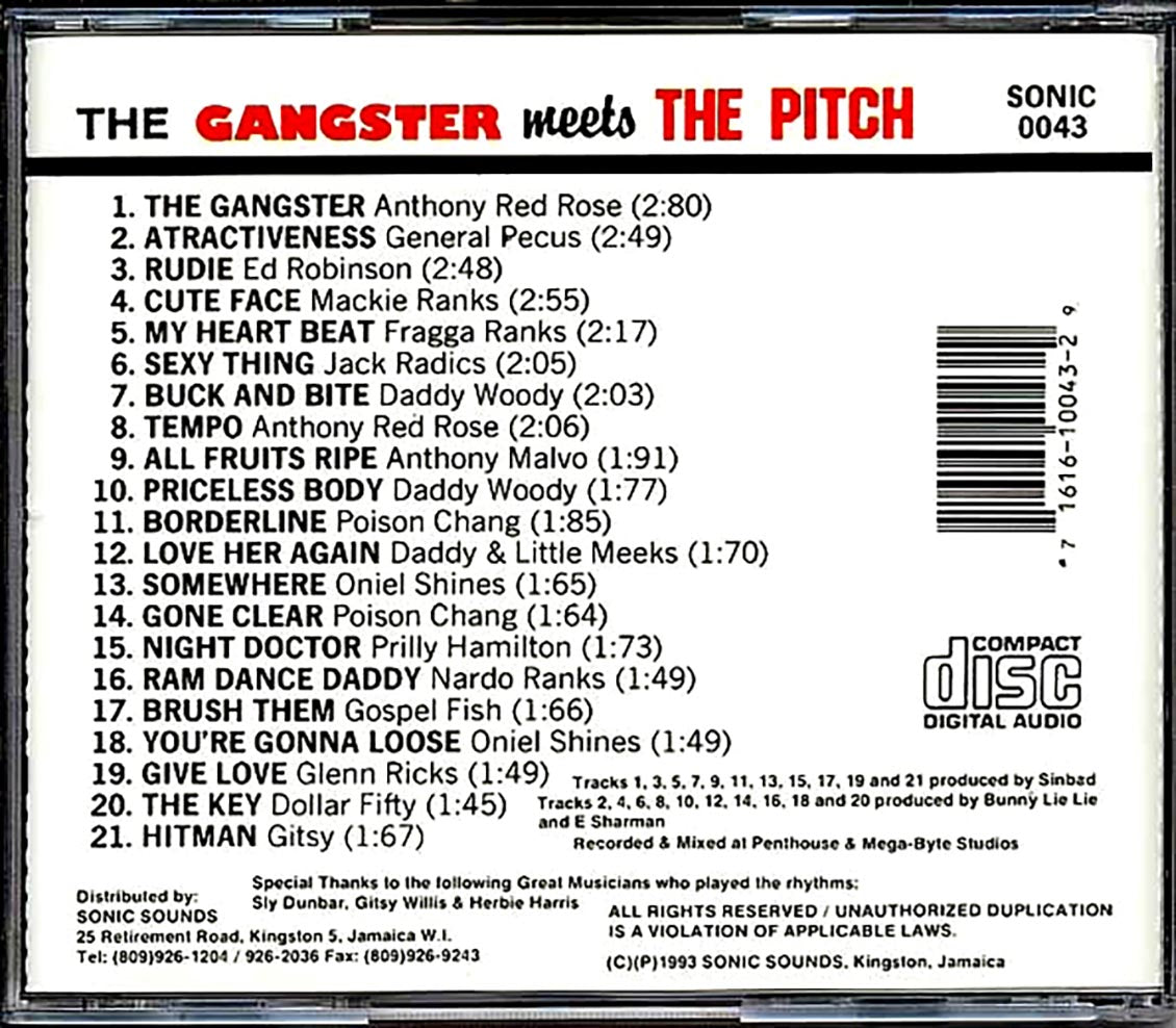 Anthony Red Rose, Jack Radics, Ed Robinson, Etc. - Gangster Meets Pitch (21 tracks) (marked/ltd stock)