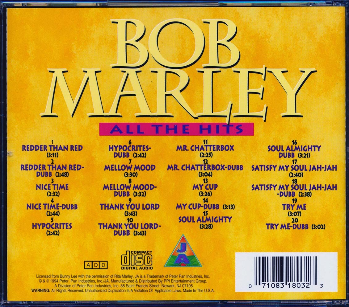 Bob Marley - All The Hits (20 tracks) (marked/ltd stock)