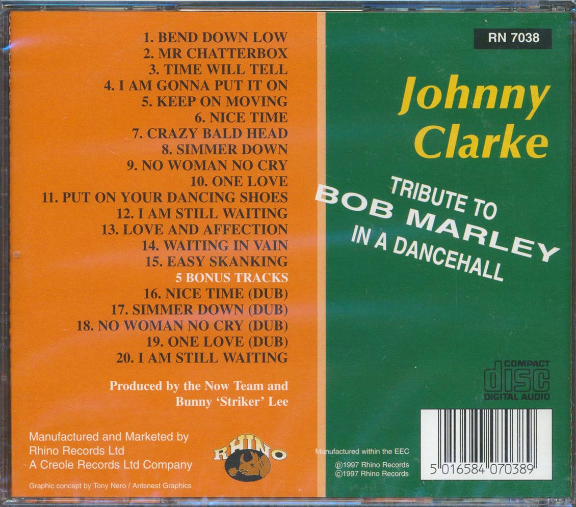 Johnny Clarke - Tribute To Bob Marley In A Dancehall (20 tracks)
