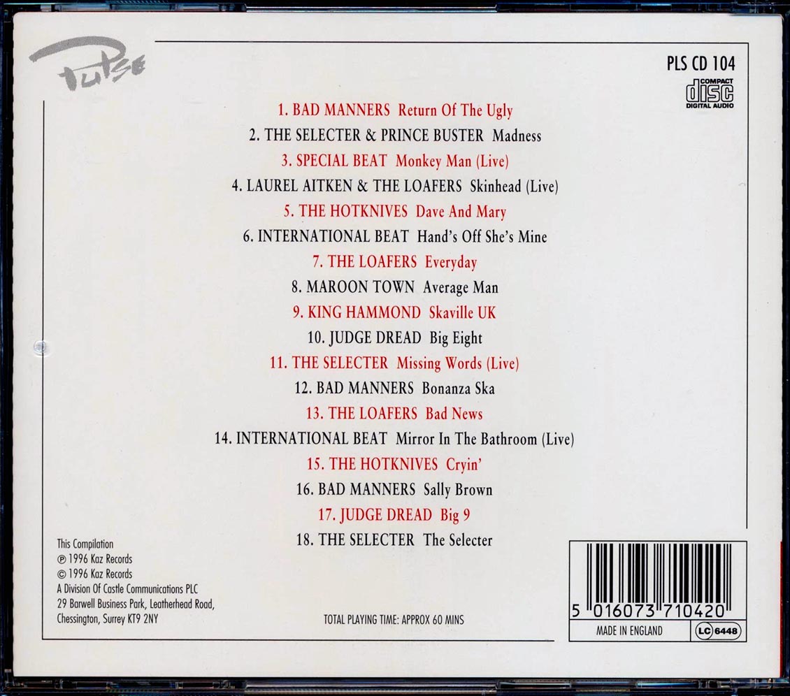 Prince Buster, The Selecter, Bad Manners, Judge Dread, Etc. - Ska Crazy: Return Of The Ugly