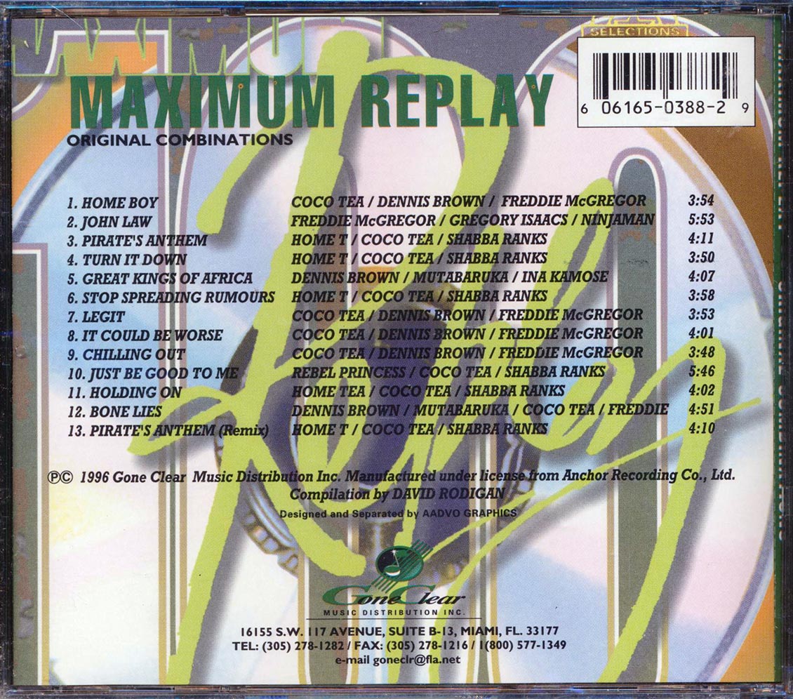 Home T, Cocoa Tea, Shabba Ranks, Etc. - Maximum Replay: Original Combinations