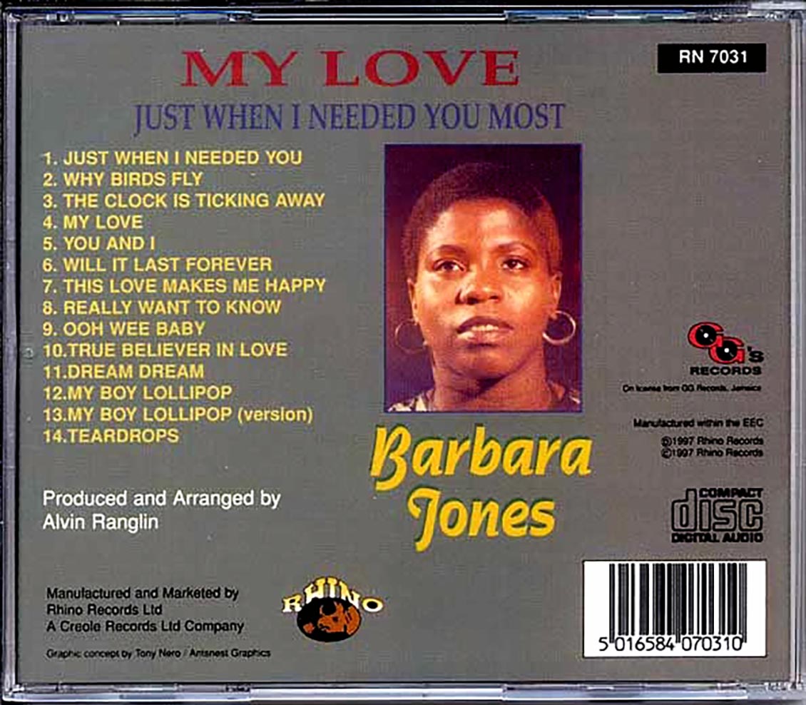 Barbara Jones - My Love: Just When I Needed You Most