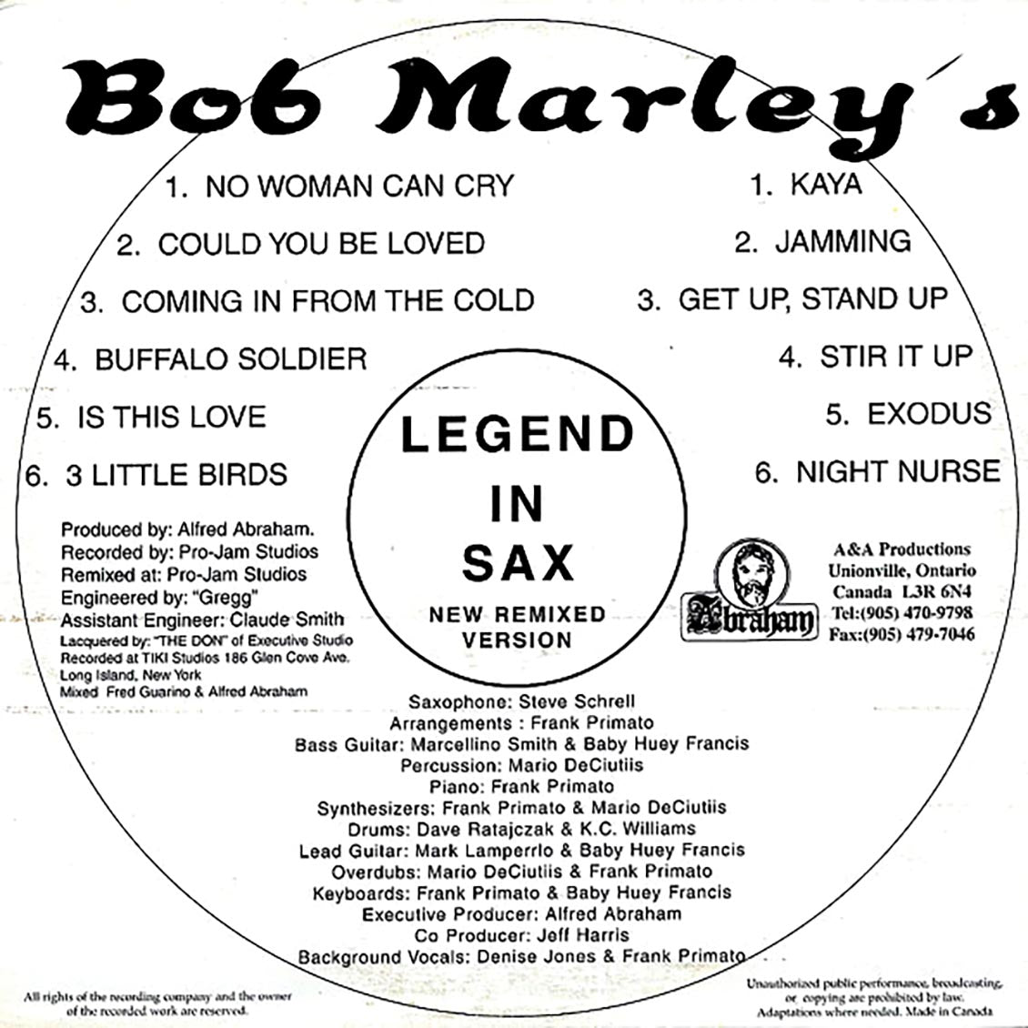 Bob Marley - Bob Marley's Legend In Sax
