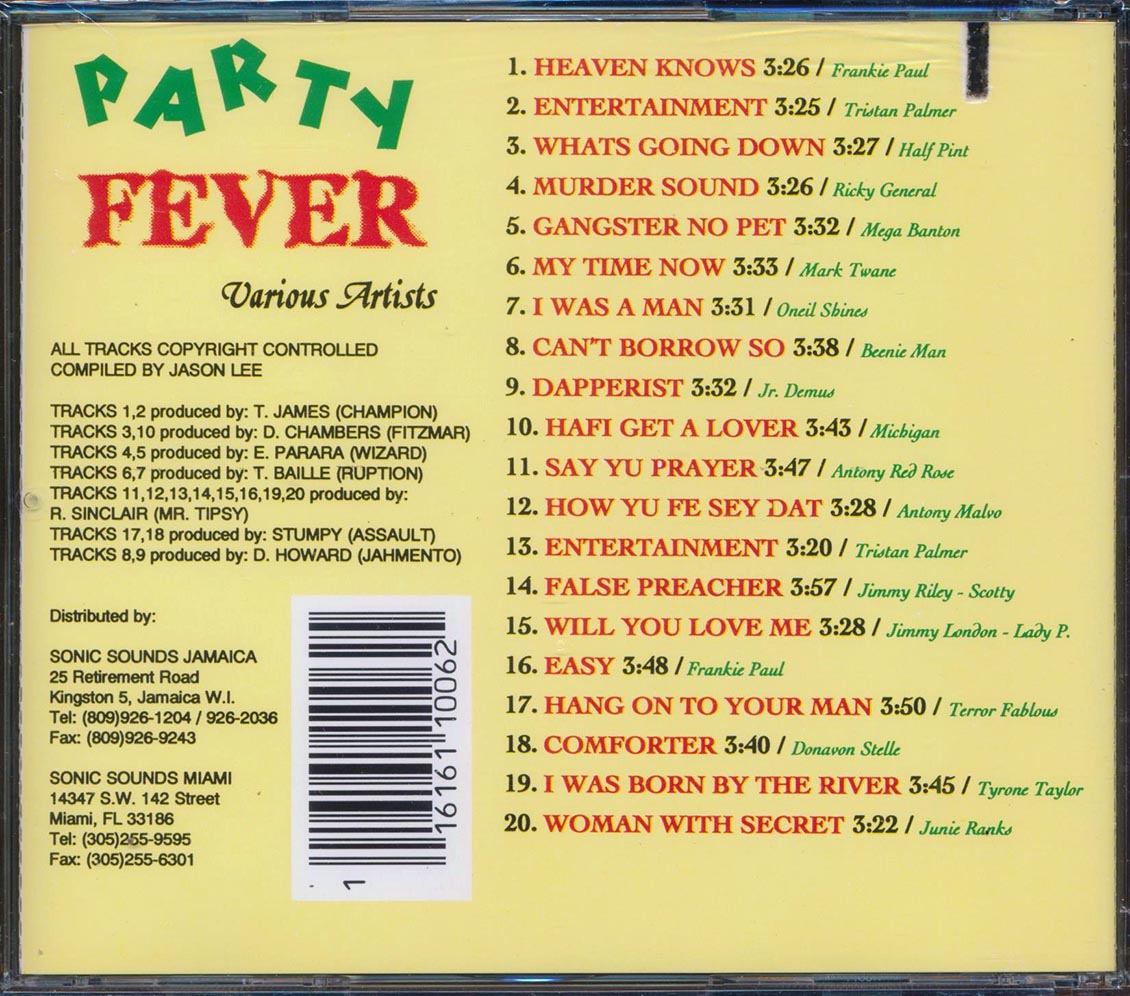 Frankie Paul, Triston Palmer, Half Pint, Etc. - Party Fever (20 tracks) (marked/ltd stock)