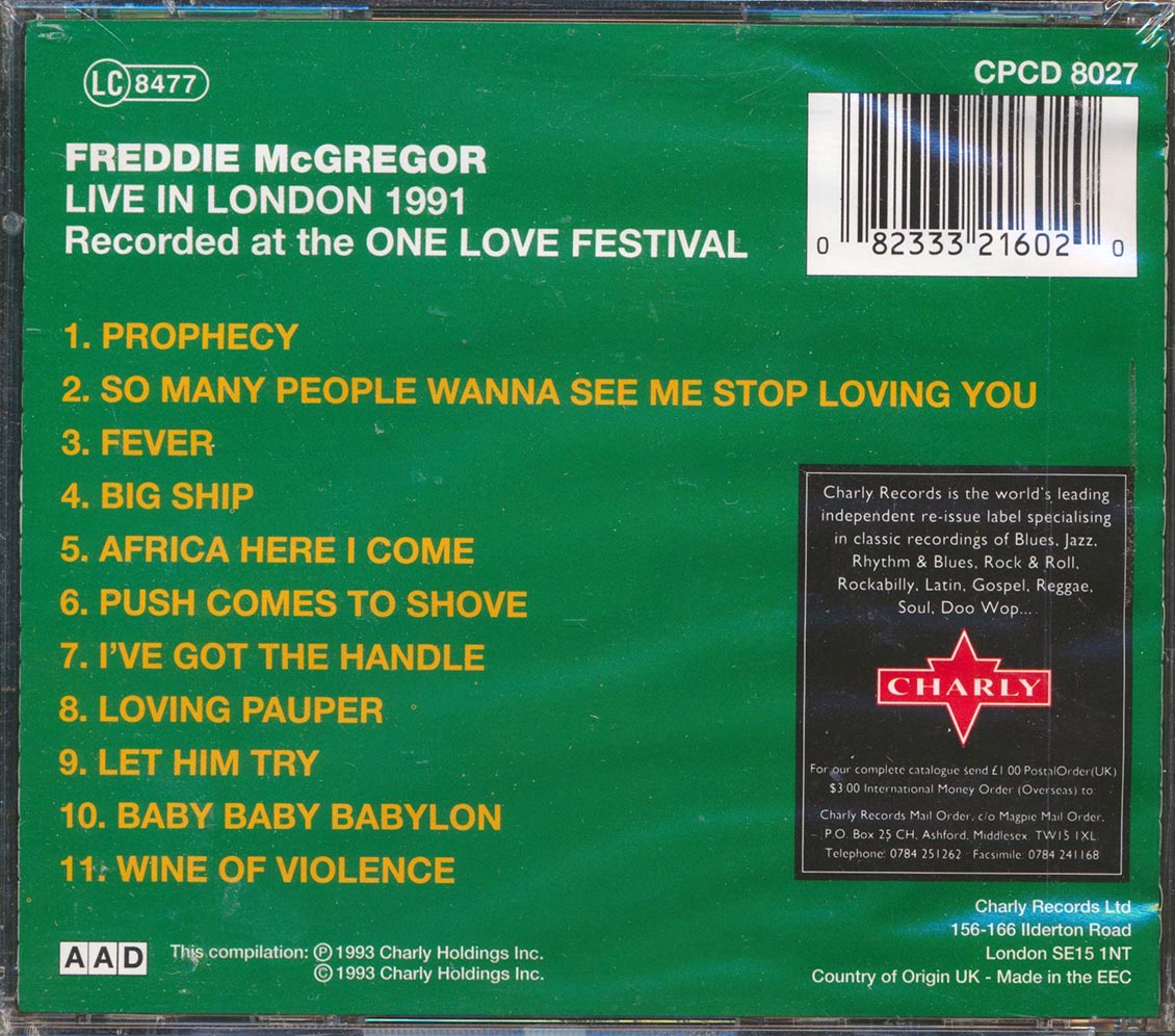 Freddie McGregor - Live In London 1991