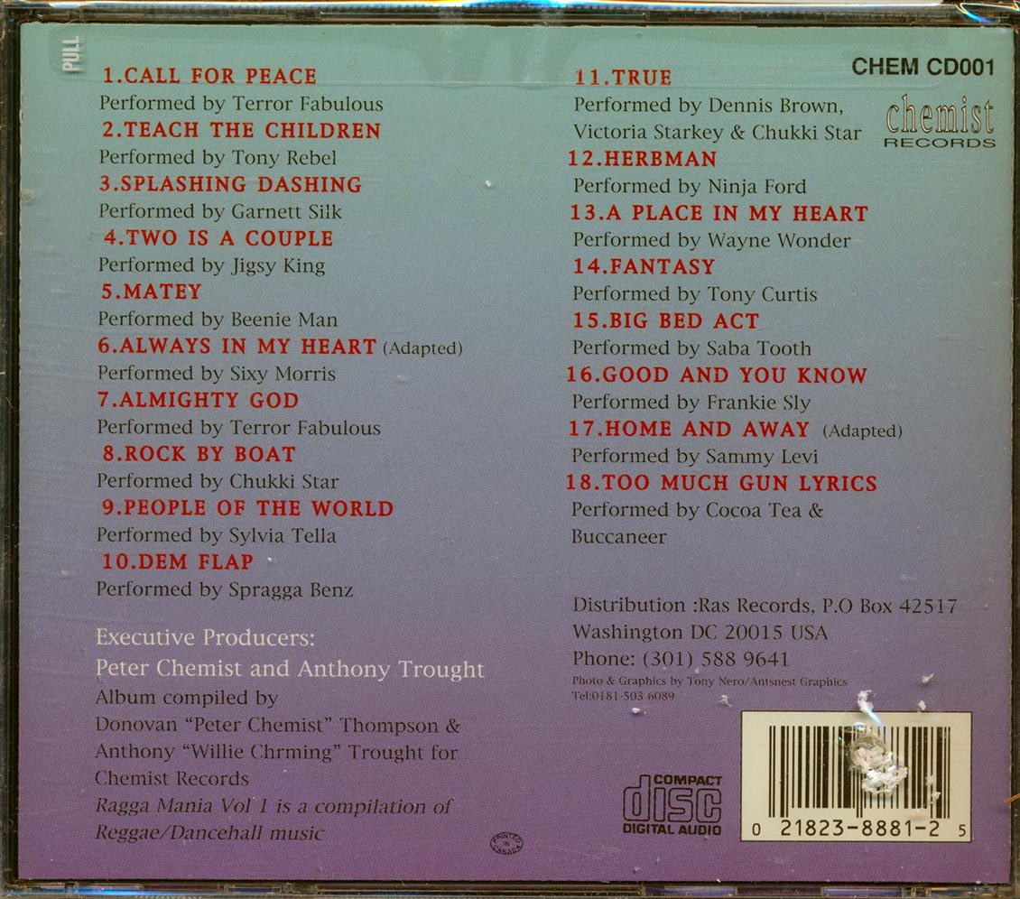 Garnett Silk, Tony Rebel, Jigsy King, Etc. - Ragga Mania Volume 1