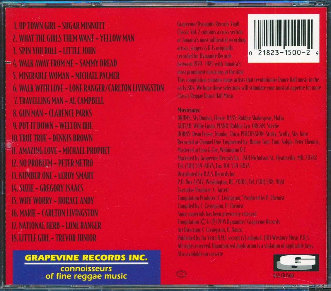 Sammy Dread, Welton Irie, Lone Ranger, Etc. - Vault Classics Volume 2 (marked/ltd stock)