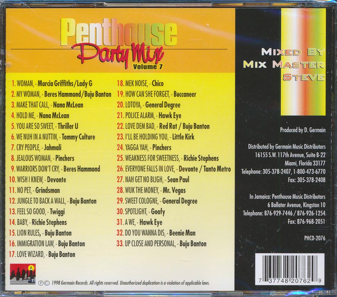 Buju Banton, Beres Hammond, Jahmali, Etc. - Penthouse Party Mix 7 (33 tracks)